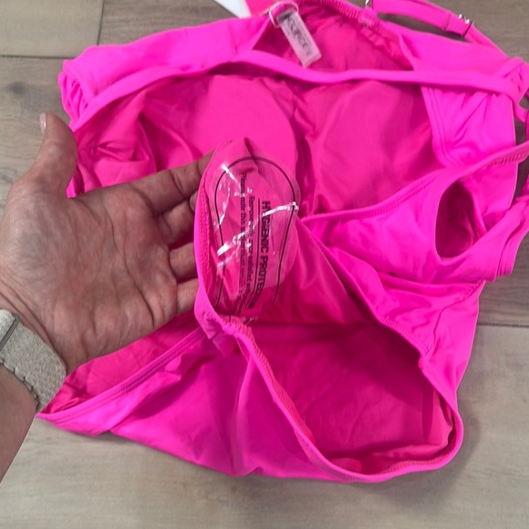 Holipick Women’s One Piece One Shoulder Hot Pink Swimsuit NWT - Picture 5 of 14